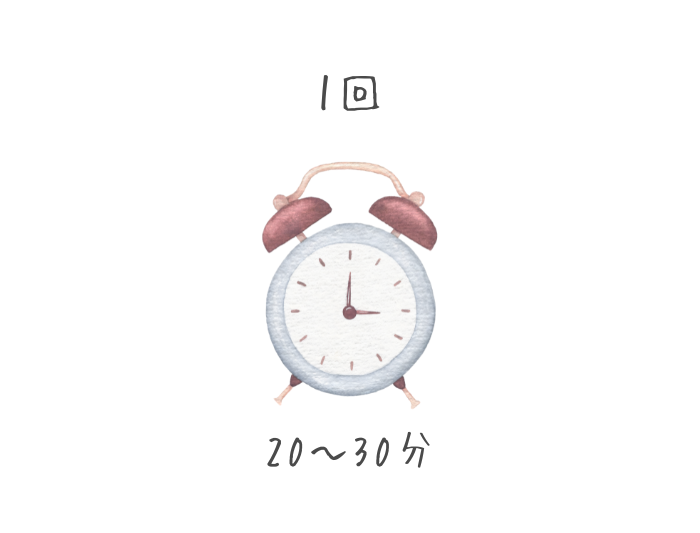 学習時間は20～30分が理想的と連想させるイラスト