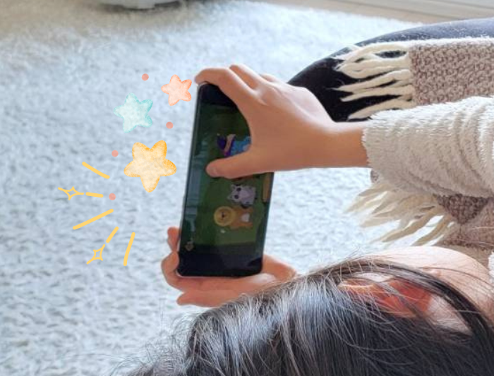 次女がトド英語をしている手元アップの写真