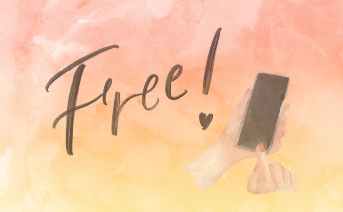 スマホとFREEという文字