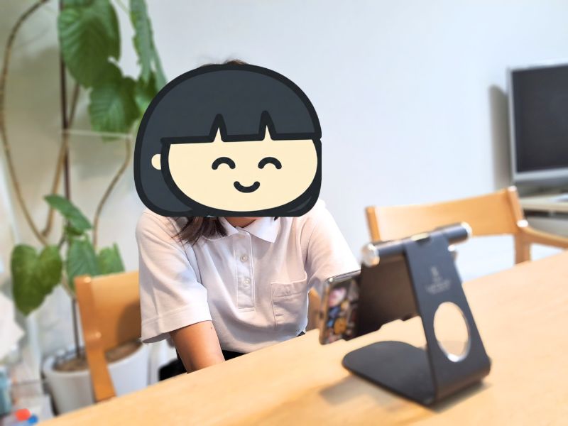 キャンパストップの無料体験をしていること(長女・小5)の様子